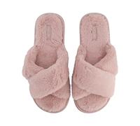 Hunkemöller Hausschuhe Crossed Fake Fur - pink - 38/39