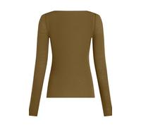 Pyjama HUNKEMÖLLER "super soft Boatneck shirt with Cashmere", Damen, Gr. XS, braun (grün), 85% Modal, 10% Kaschmirwolle, 5% Elasthan, Homewear-Sets Pyjama (62150603-XS) grün