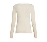 Pyjama HUNKEMÖLLER "super soft Boatneck shirt with Cashmere", Damen, Gr. XS, beige (weiß), 85% Modal, 10% Kaschmirwolle, 5% Elasthan, Homewear-Sets Pyjama (75912560-XS) weiß