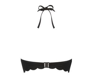Hunkemöller Vorgeformtes Push-up Bügel-Bikinitop Scallop Cup A - E Schwarz 65C