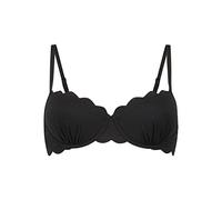 Hunkemöller Wattiertes Bügel-Bikinioberteil Scallop - Nero - 70C
