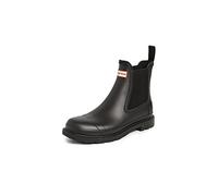 HUNTER Herren Gummistiefel schwarz/weiß/feuerrot 43