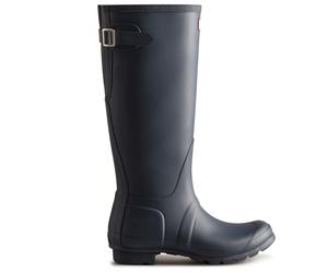 Hunter Boots - Women's Original Tall Back Adjustable Boot - Gummistiefel, Gr. 36, schwarz (HunterNavy)