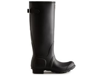 Hunter Boots - Women's Original Tall Back Adjustable Boot - Gummistiefel, Gr. 38, schwarz (Black)
