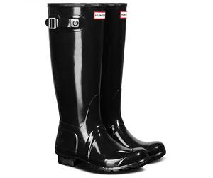 Hunter Boots - Women's Original Tall Gloss - Gummistiefel, Gr. 42, schwarz (Black)