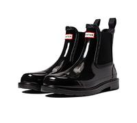 HUNTER Commando Chelsea Gloss Boot Womens Wellington Boots 40-41 EU Black