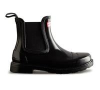 HUNTER Damen Gummistiefel schwarz/weiß/rot 39