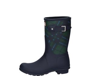 Hunter Damen Kurzgummistiefel ORIGINAL SHORT TARTAN PRINTED blau 39