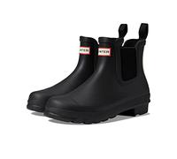 Hunter Damen Original Chelsea dreifarbiges Logo Gummistiefel, Schwarz, 38 EU