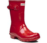 Hunter Damen Original Kurzer Gummistiefel Iris W23758, glänzend rot, 39 EU