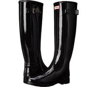 HUNTER Damen Original Refined Gloss Gummistiefel, Schwarz, 38 EU Schmal