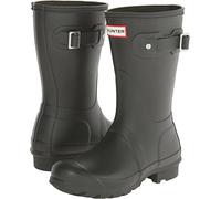 Hunter Damen Gummistiefel Original Short Kurzschaft Grün (Dark Olive) Größe 38