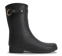 HUNTER Damen Refined Short Eyelet Rubber Black Stiefel 38 EU