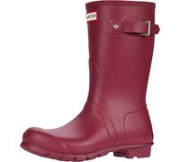 Hunter Erwachsene Original Unisex-Gummistiefel, mittelhoch, Schwarz - Rot glänzend - Größe: 39 EU