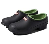 Hunter Gardener Neo gefütterte Clogs für Damen - Obermaterial aus Synthetik mit Textilfutter, Schlupfkonstruktion und Gummi-Außensohle, Schwarz, 39 EU