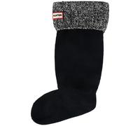 Hunter - Hohe Stiefelsocken mit 6 Maschen und Zopfmuster in Schwarz M