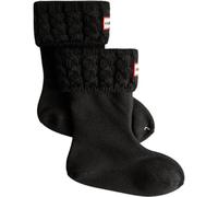Hunter Kids Recycled 6 Stitch Cable Boot Sock Schwarz Textil 35-38 EU