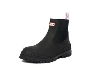 Hunter Leder-Chelsea-Boots in Schwarz - Größe 43 | Herrenstiefel