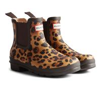 Hunter Original Chelsea Leopard Print Gummistiefel für Damen in Leopardenmuster/Schokoladenbraun EU 38 / UK 5