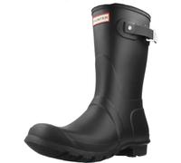 Hunter ORIGINAL SHORT TRI COLOUR LOGO BACKSTRAP FLACHE STIEFEL