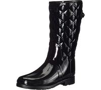Hunter Original Veredelte, Abgesteppte Damen-Kurz-Gummistiefel schwarz, Größe 40/41