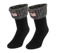 Hunter Original Waffle Shorts Schwarz/Grau Stiefelsocken M