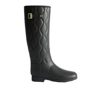 Hunter Refined Tall Damen Wellington Stiefel, Gesteppt, Kniehoch, Schwarz, Größe 37 (EU), Mittel