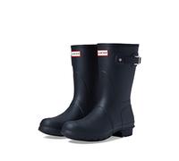 Hunter Women's Original Short Tri-Colour Logo Rain Boot, Schwarz, 42 EU