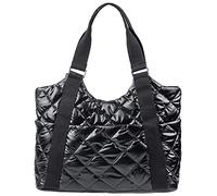 HunterBee Große gesteppte Nylon-Tragetasche für Damen, Puffy Puffer Cloud Dumpling Geldbörse, gepolsterte Polsterung, Schulterhandtasche für Damen, wasserdichte geraffte Taschen