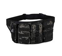 HUNTVP 3in1 Taktische Hüfttasche Militärisch Bauchtasche Wasserdicht Gürteltasche MOLLE Schultertasche Crossbody Bag Multifunktional für Herren Wandern Camping Trekking, Camouflage