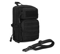 Huntvp Kleine MOLLE Tasche Taktische Handytasche Wasserdicht Schultertasche Militär Utility Pouch Werkzeugtasche für Gürtel Weste Rucksack Outdoor, Schwarz