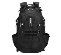 HUNTVP Militär Rucksack 30L Wanderrucksack Herren Bundeswehr Rucksack 30L Taktischer Rucksack Wasserdicht Molle Tagesrucksack Jagdrucksack für Reise Outdoor Camping Wandern, Typ-4 Schwarz