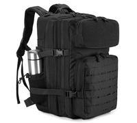 HUNTVP Militär Rucksack Herren 45L Taktischer Rucksack Groß Molle Wanderrucksack Sportrucksack Bundeswehr Tactical Backpack Wasserdicht Daypack für Sport Reise Trekking Camping Outdoor, Schwarz