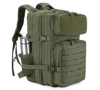 HUNTVP Militär Rucksack Herren 45L Taktischer Rucksack Groß Molle Wanderrucksack Sportrucksack Bundeswehr Tactical Backpack Wasserdicht Daypack für Sport Reise Trekking Camping Outdoor, Grün