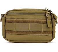 Huntvp Molle Tasche mit Schultergurt Taktische Gürteltasche Militär EDC Pouch Mini Werkzeugtasche für Rucksack Multifunktional Hüfttasche Handytasche Umhängetasche Crossbody Bag - Braun