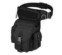 Huntvp Taktisch Beintasche Militär Beinbeutel MOLLE Hüfttasche Sport Tactical Leg Bag Armee Beintaschen Wasserdicht Gürteltasche Werkzeugtasche Tasche für Bein Herren Damen, Typ-1-Schwarz