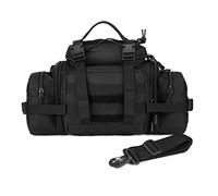 Huntvp Taktisch Hüfttasche Molle 3Way Gürteltasche wasserdichte Bauchtasche Tactical Crossbody Multifunktional Waistbag Bumbag Militär für Laufen Camping Wandern Trekking - Schwarz