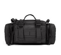 Huntvp Taktisch Hüfttasche Molle Bauchtasche 3in1 Umhängetasche militär Schultertasche Wasserdicht Gürteltasche Crossbody Waist Bag Multifunktional Handtasche für Outdoor Camping Wandern, Schwarz