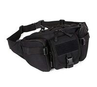 Huntvp Taktische Gürteltasche im Militär-Stil, Gürteltasche für Wandern, Klettern, Outdoor, Schwarz