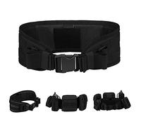 HUNTVP Taktischer Gürtel Verstellbar Molle Gürtel Militär Koppel Nylon Tactical Belt Wasserdicht Schnellverschluss Armee für Polizei Security Sicherheit Wandern Bergsteigen Outdoor - Schwarz