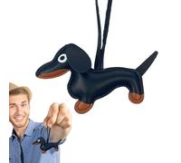 HUNYA Hunde-Schlüsselanhänger, Dackel-Schlüsselanhänger,Niedlicher Tier-Schlüsselanhänger aus PU-Leder | Leichter Schlüssel-Organizer, handgefertigter Schlüsselanhänger, Dackel-Ornament