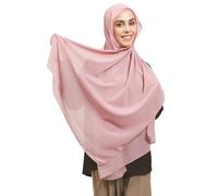 HURESON Instant-Chiffon-Hijab-Set, 3-in-1-Hijab-Schal mit integrierten Magneten und Unterkappen-Kopfwickel mit Modellmütze, Large