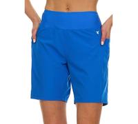 Hurley Badeshorts mit hoher Taille für Damen, Boardshorts mit Taschen und Innenfutter, schnell trocknend, LSF 50+, Oase, Medium