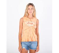 Hurley Damen Always Rad Washed Muscle Tank T-Shirt, Koralle Reef Tie Dye, L