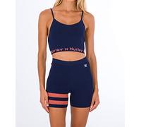 Hurley Damen Block Party Active Shorts, Indigoblau (Mood Indigo), S