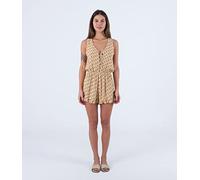 Hurley Damen City Block Lace Up Romper Brecher, Terrakottafarben, M