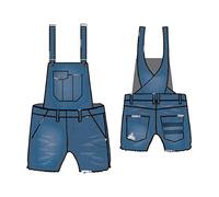 Hurley Damen Denim W Oceancare Short Latzhose, (30