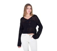 Hurley Damen Easy Times Häkelpullover Pullover Sweater, Schwarz, XS