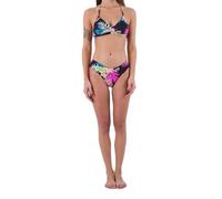 Hurley Damen Hana Rvsb Moderate Bottom Bikinihöschen, Black/Tiki Multi, M