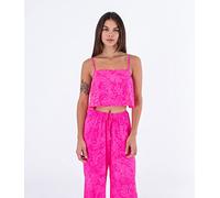 Hurley Damen Jungle Walk Square Neck Swing Tank Tshirt, Pink (Pink Punch), M